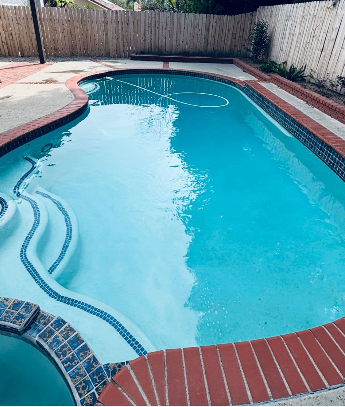 Pool technician at work