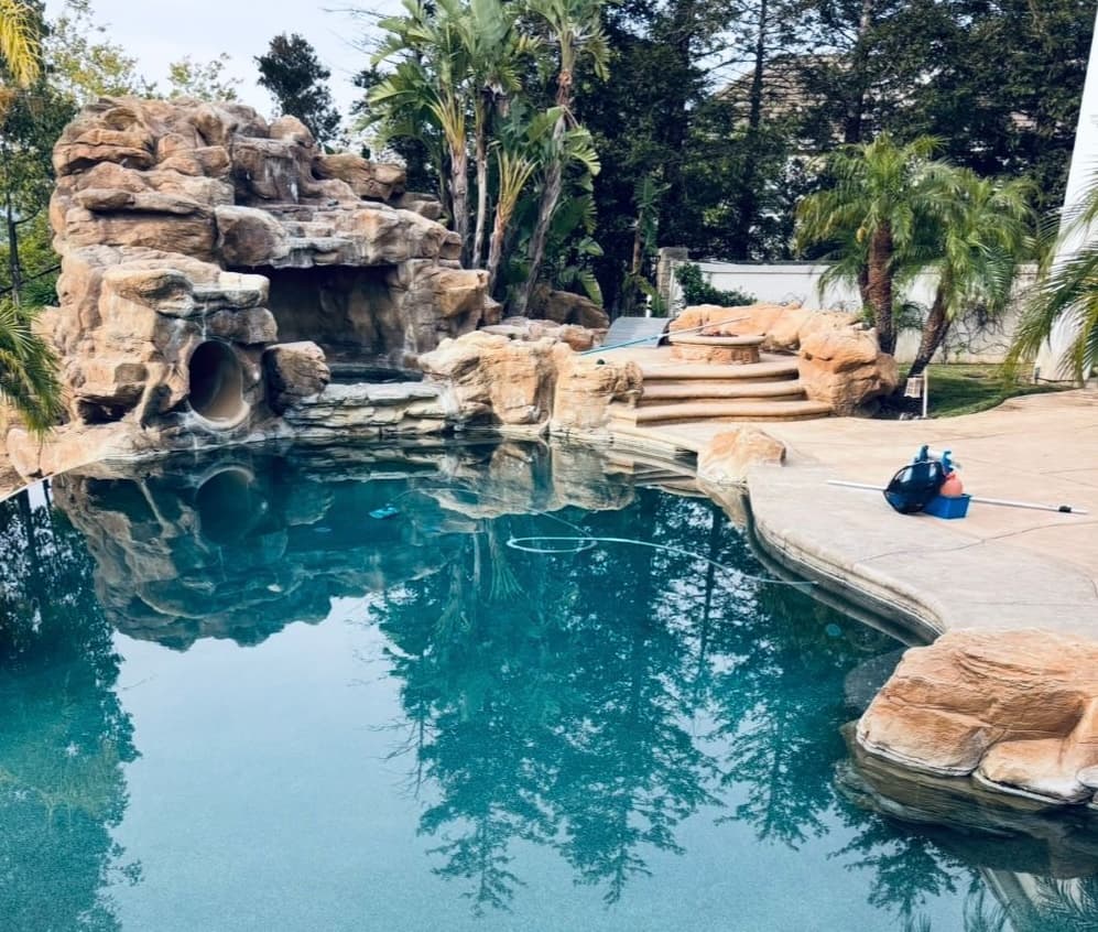 Luxury pool maintained by California Pool Guys
