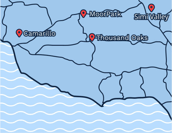 Service area map covering Conejo Valley